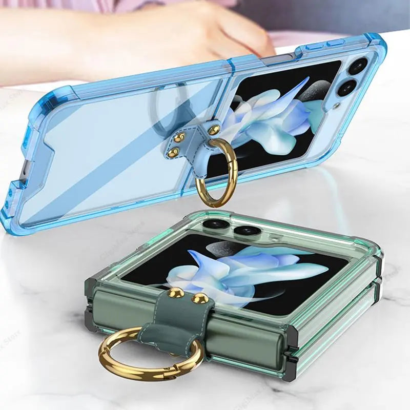 Clear Galaxy Z Flip Case with Ring