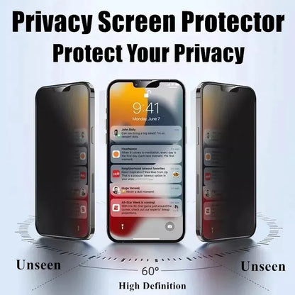 3 Pcs Tempered Glass Privacy Screen Protectors For iPhone