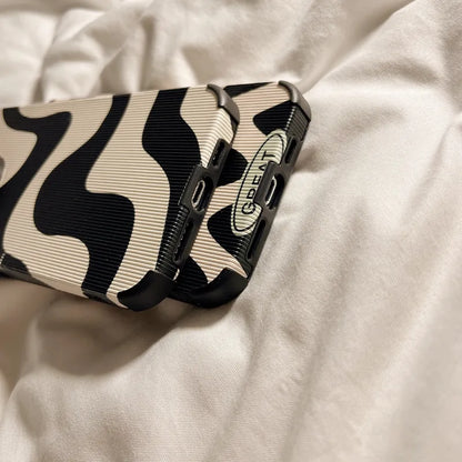 Fashion Zebra Stripe Black White Phone Case For iPhone