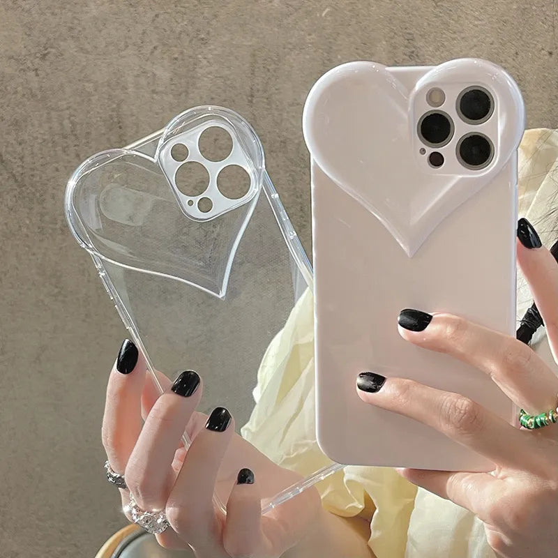 Style Heart-Shaped Soft Phone Case